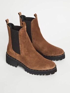 Freda Salvador Brooke Rain Resistant Boot, Brown Suede - 10.5
